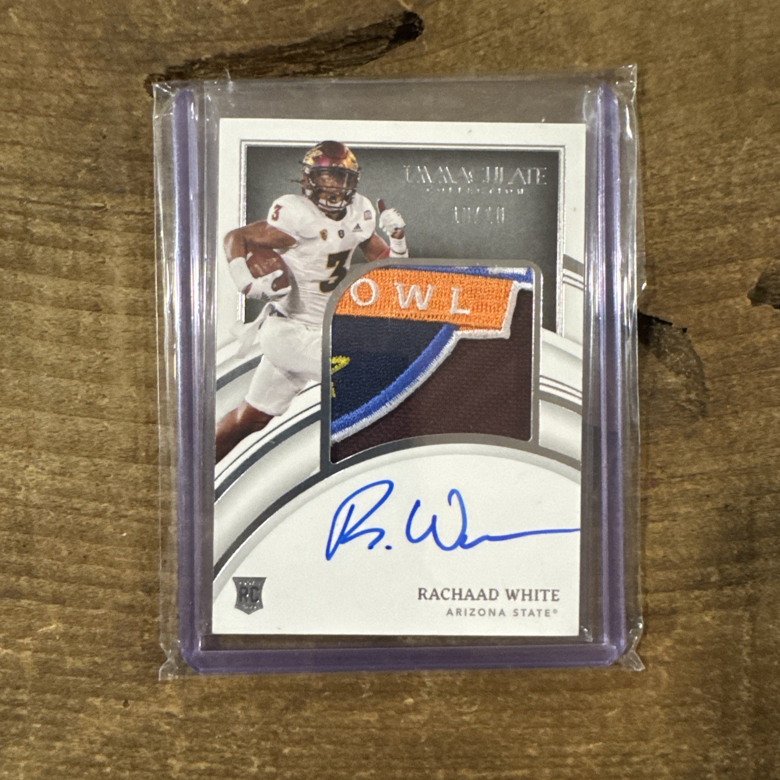 Rachaad White Panini Immaculate Collection Collegiate #59 Patch Autograph-Bowl Logo 1