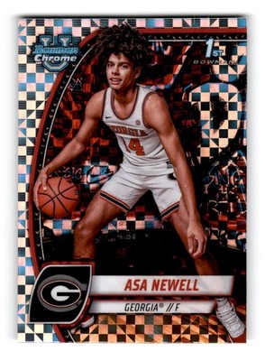 2024-25 Bowman University 1st Chrome #8 Asa Newell X-Fractor