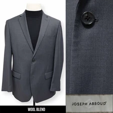 JOSEPH mens solid gray WOOL BLEND sport coat suit jacket blazer 40 R