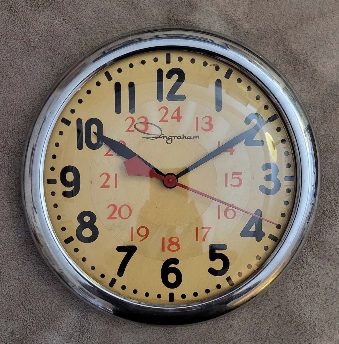 Vintage Ingraham Clock In Collectible Wall Clocks 1930-1969 for