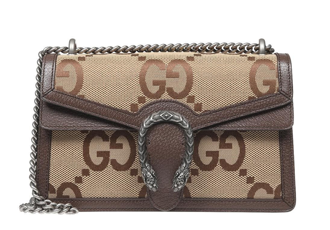 NUOVA BORSA A TRACOLLA GUCCI DIONISO TELA PELLE MAXI GG CATENA