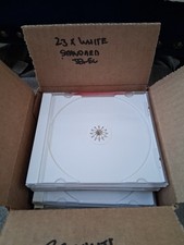 23 Used Standard CD Jewel Cases With White Tray