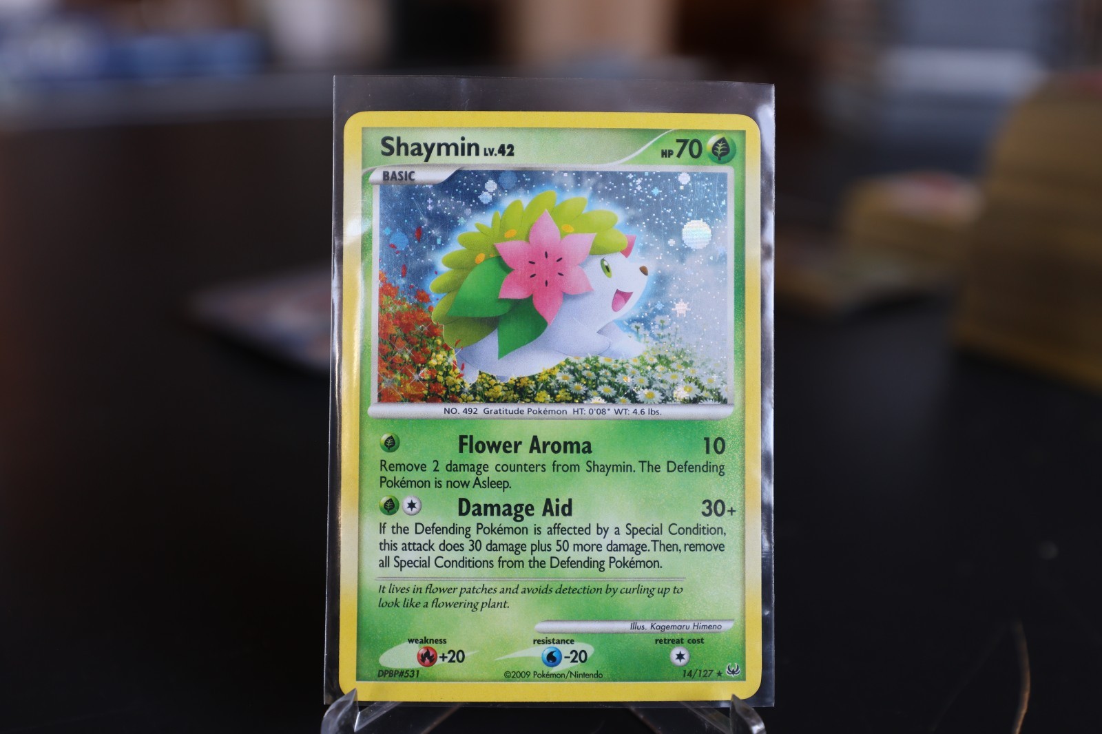 Pokemon Card Shaymin Holo Rare Platinum 14/127 LP