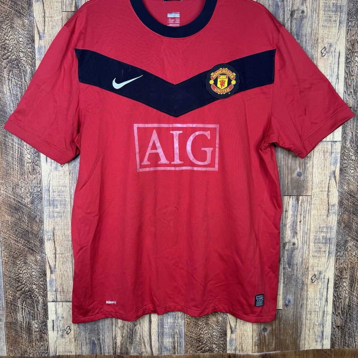 Manchester United 2009-10 Home Soccer Jersey Nike 355091-623 Men's