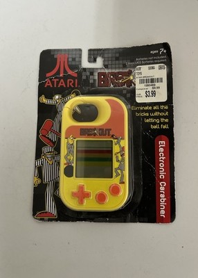 Atari Breakout Electronic Handheld Arcade Game Travel Carabiner Mini - NEW