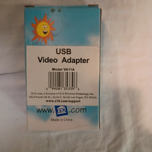X10 VA11A USB Video Adapter NOS Open Box Vintage Capture Cable