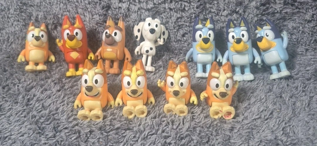 Bluey & Friends Action Figures Lot of 11 Dog Characters Collectible Toy Set