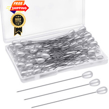 Corsage Boutonniere Pins Teardrop Pearl Head Wedding Large, White