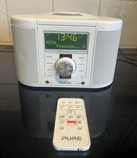 Pure Chronos CD Series 2 DAB FM Clock Radio CD Player White With Remote White