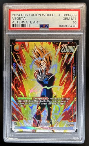 2024 Dragon Ball Super: Fusion World FB03 Raging Roar Vegeta #FB03-089 PSA 10