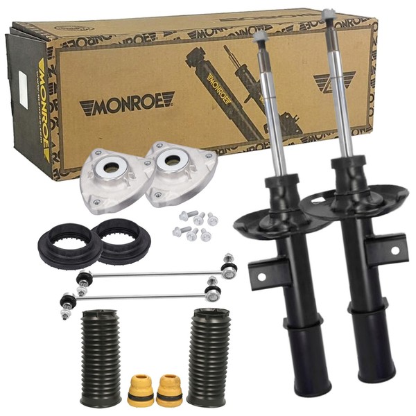 2X Monroe StoßDäMpfer + Domlager Koppelstane Vorne FüR Mercedes C117 X117 W176-image