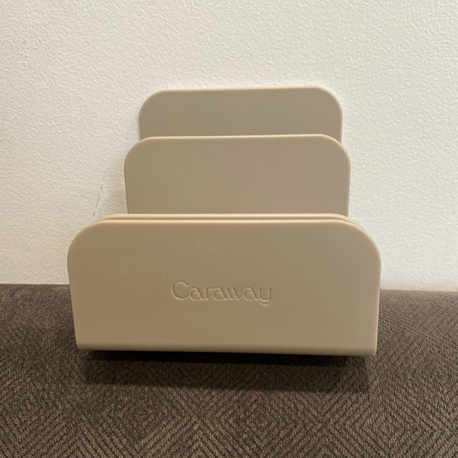 Caraway Magnetic Pot Pan Holder Organizer Storage Kitchen Beige