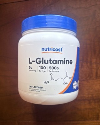 Nutricost L-Glutamine Powder Unflavored | 17.9 oz (100 Servings) EXP: 10/2027