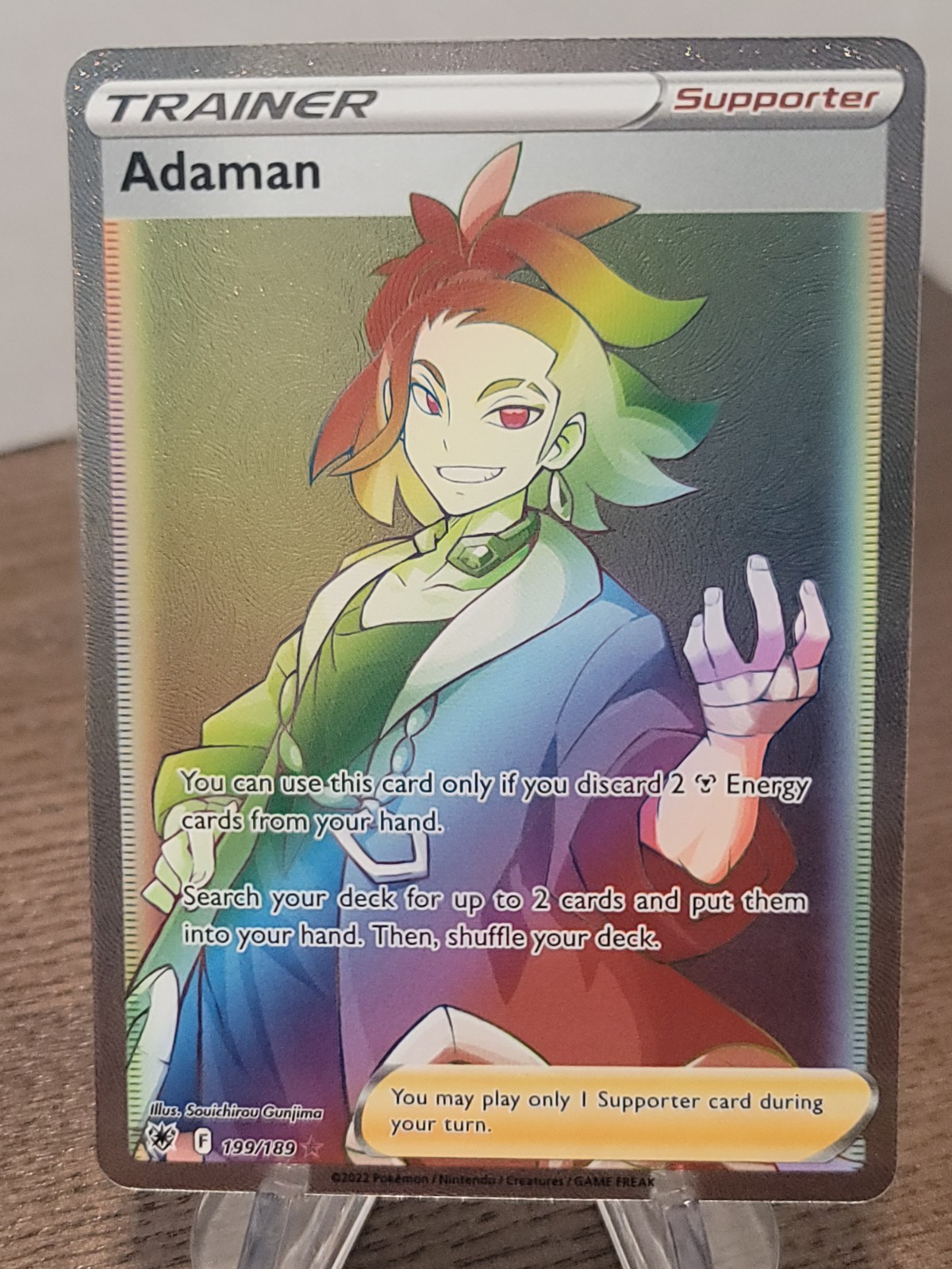 Adaman 199/189 - Astral Radiance - Rainbow Secret Holo Pokemon Card - NM