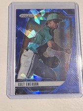 Panini 2025 Prizm Colt Emerson Seattle Mariners #23 Blue Cracked Ice Card