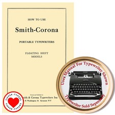 1940s Smith Corona STANDARD Floating Shift Typewriter User Instruction Manual thumbnail