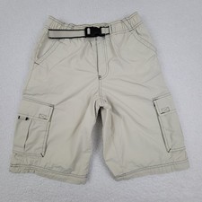 Old Navy All Weather Cargo Shorts Boys 14 Beige Cotton Blend Outdoor Casual