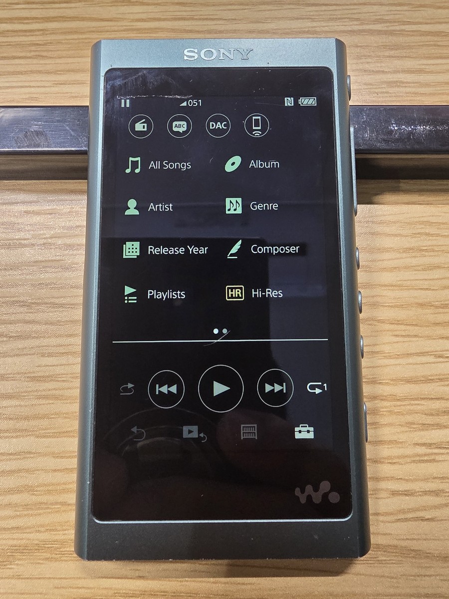 アルバム English Menu] Sony NW-A55 Green Walkman Hi-Res with a calbe Used