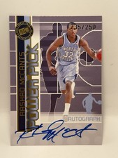2005 Power Picks Rashad McCants Autographed Rookie Card Short Print #210/250. rookie card picture