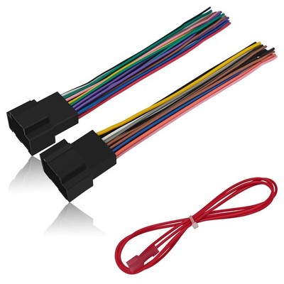 SWQS Car Radio Wiring Harness for Chevy Wire Cable Adapter Grey 