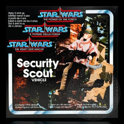 Deflector DC  Star Wars POTF Tri-Logo Security Scout Vehicle Vitrine