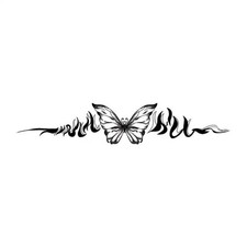Horizontal butterfly 15 18cm Temporary Tattoos Sheet Waterproof Body Art Skin-Sa