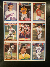 Rare 1991 O-Pee-Chee Pre-Production Sheet Chipper Jones #1 Draft Pick
