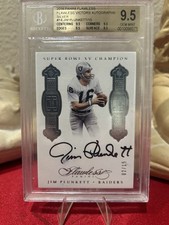 2016 Panini Flawless Jim Plunkett Victors Silver Auto /15 BGS 9.5