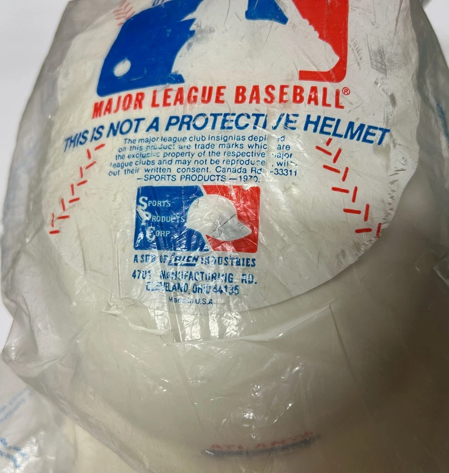 Vintage 1983 MLB Atlanta Braves Souvenir Baseball Helmet Georgia 250th / Purina - Image 4 of 4