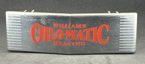 Vtg Williams Oil-O-Matic Heating Furnace Plate Emblem Badge Bloomington Illinois