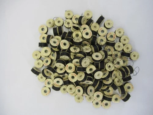 Vintage Cardboard Sewing Bobbins ATCO G/Conso Style A 16 Pre-wound Black 150+ GC