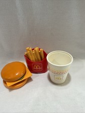 McDonald  s Fisher Price Vintage Play Food Cheeseburger, Fries And A Drink