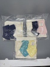 Vtg Lot Of 9 Toddler Baby Socks Size 4.5 NOS 100 Mercerized Cotton Scalloped