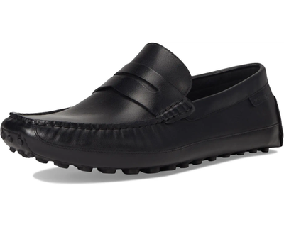 Mens Cole Haan Hall Grand Penny Driver - Black Leather, Size 