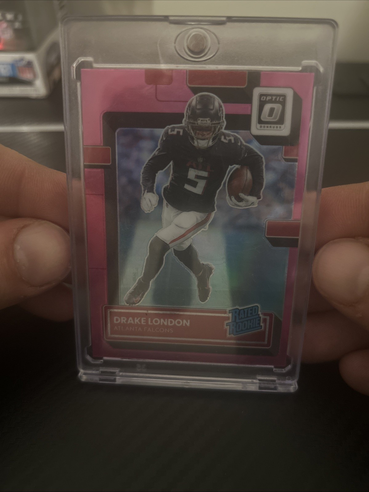 2022 Panini Donruss Optic - Rated Rookie Drake London #207 Pink Prizm (RC)