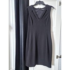Guess Black Sleeveless Cutout V-Neck Sheath Dress Size 10