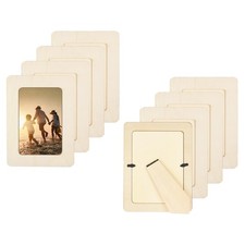 8Pcs DIY Wood Frames, Unfinished Wood Picture Frames for Crafts, 7.5 x 5.5"