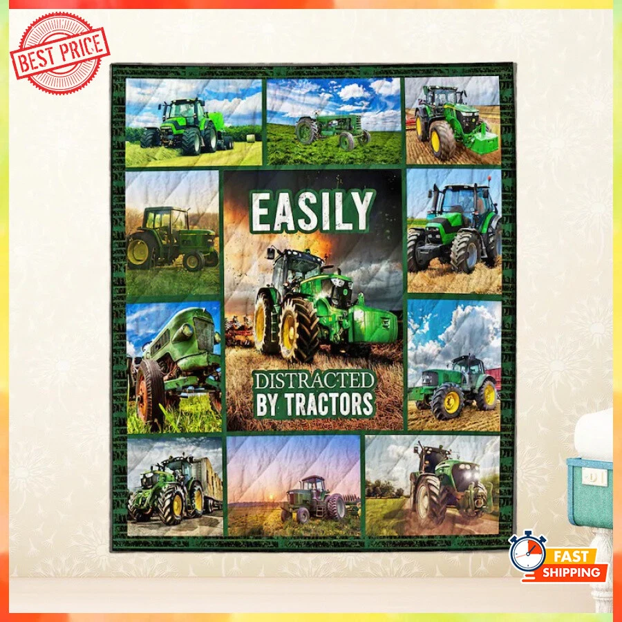 New Design Tractor Farmers Fleece Blanket Decor John Deere Blanket