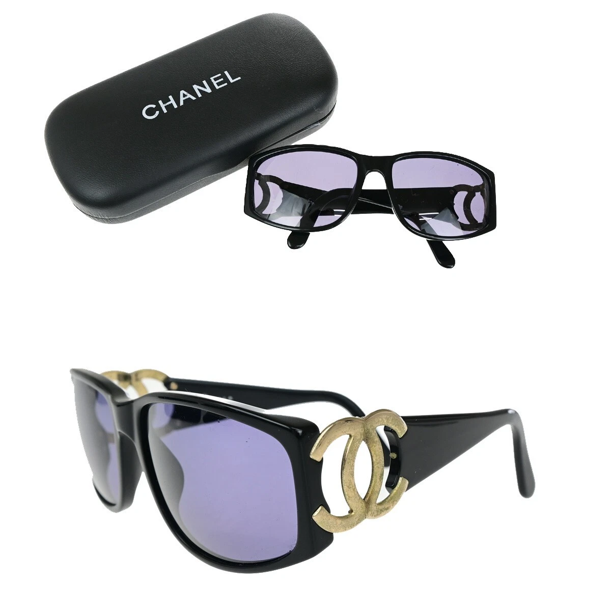 CHANEL ブラック サングラス ゴールド CCロゴ s-l1200.webp