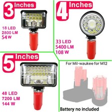 3" 4" 5" Cordless LED Work Light Flashlight for Milwaukee for M12 12V Battery #U
