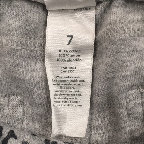 Carter's Girl 7 Pants Gray Leopard Print Jeggings Skinny Stretch 100% Cotton - Picture 4 of 6
