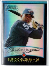 2001 Bowman Chrome ELIPIDIO GUZMAN RC REFRACTOR Anaheim Angels
