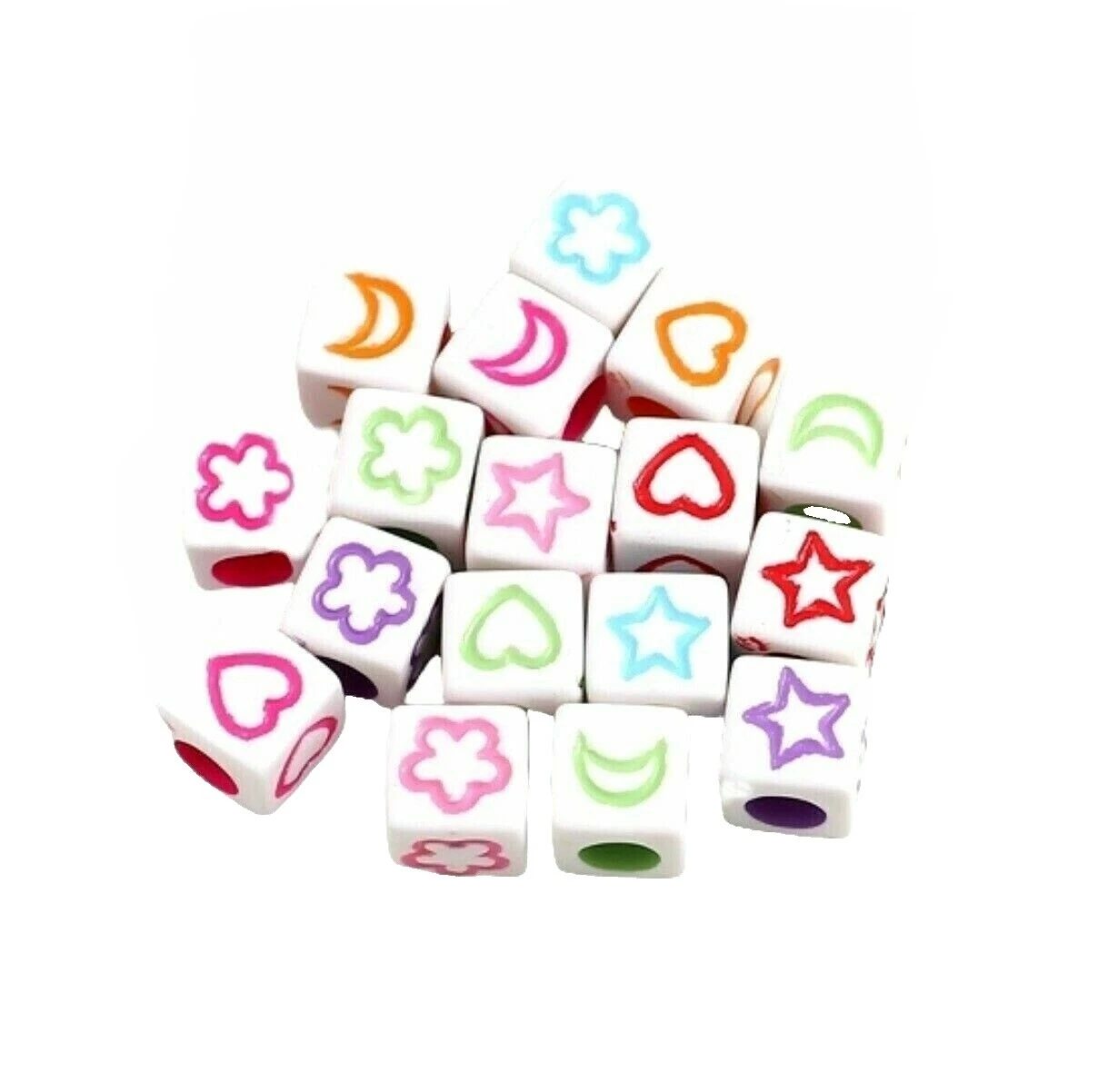 Acrylic Square 6 - 6.9 mm Size Jewelry Making Beads