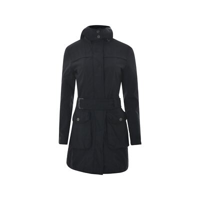 Marc O'Polo lady Women's Soft Comfort Coat Trench Jacket Size 34 Black Authentic