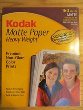 Matte Paper Heavy WeightNon-Glare Color Prints Kodak 150 Sheets NEW FREE SHIP