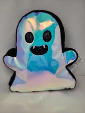 Irridescent Vampire Ghost Pillow Shiny Halloween Plush Glitter Eyes 17" Tall New