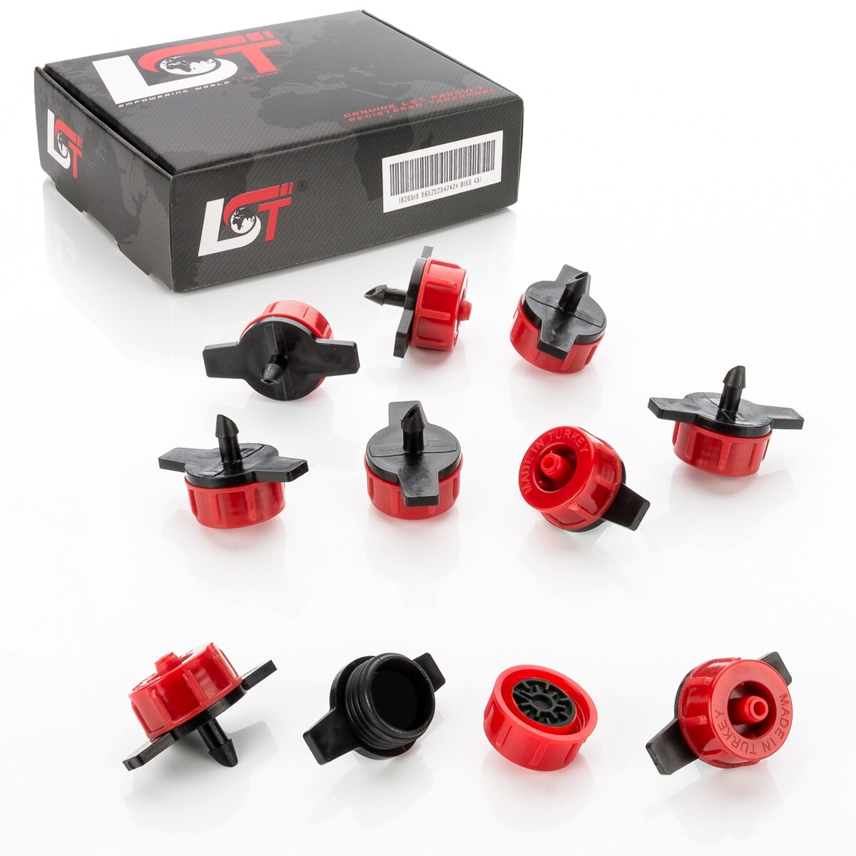 10x Micro Dripper Mini Dropper Garden Irrigation Pressure Regulated Red 4L/h