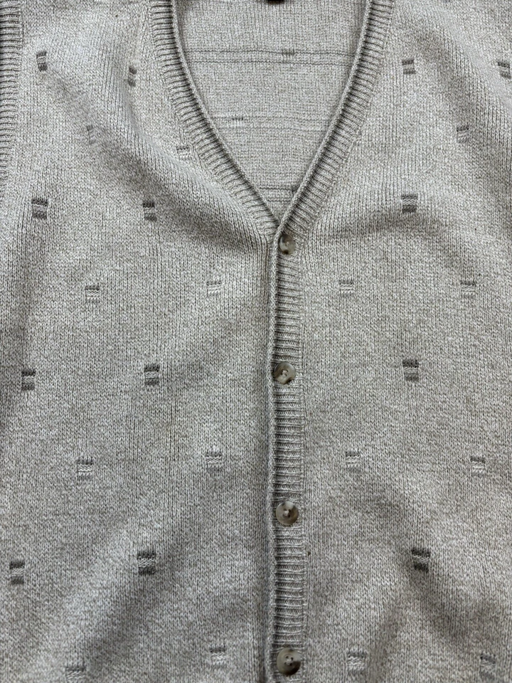 Винтажный кипарис ссылки мужской свитер жилет большой геометрический дедушка кардиган США - Изображение 3 из 4