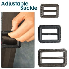 Black Plastic 3 Bar Tri Glide Sliders Buckles Fasteners for Webbing Strap Delrin