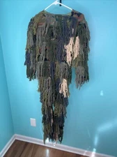 Ghillie Suit Youth L/XL  Woodland Camouflage, 3D 2-Piece  EUC